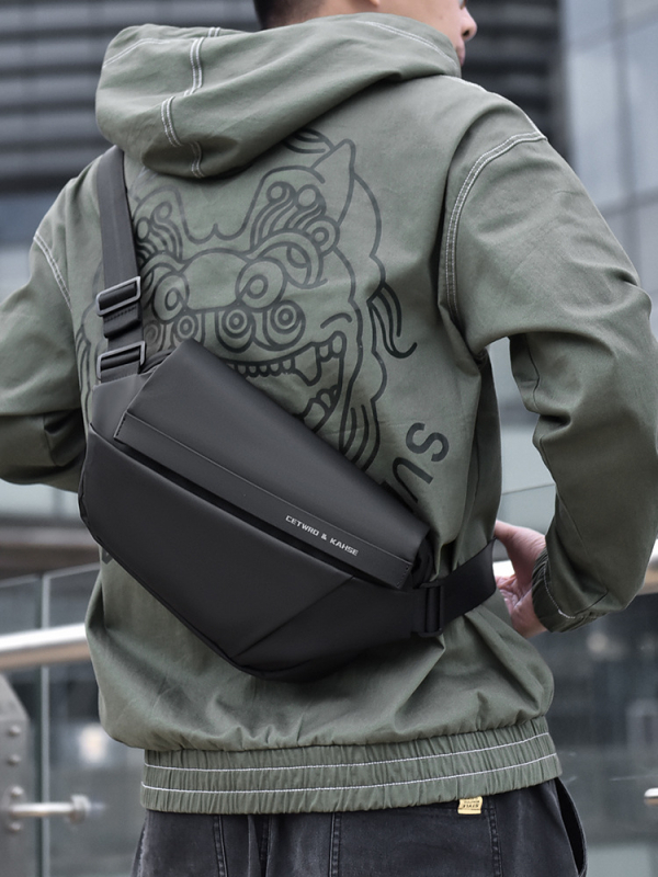 Ανδρική τσάντα στήθους Elgent — αστικός μινιμαλισμός, ύφασμα Oxford, αντίσταση στη φθορά