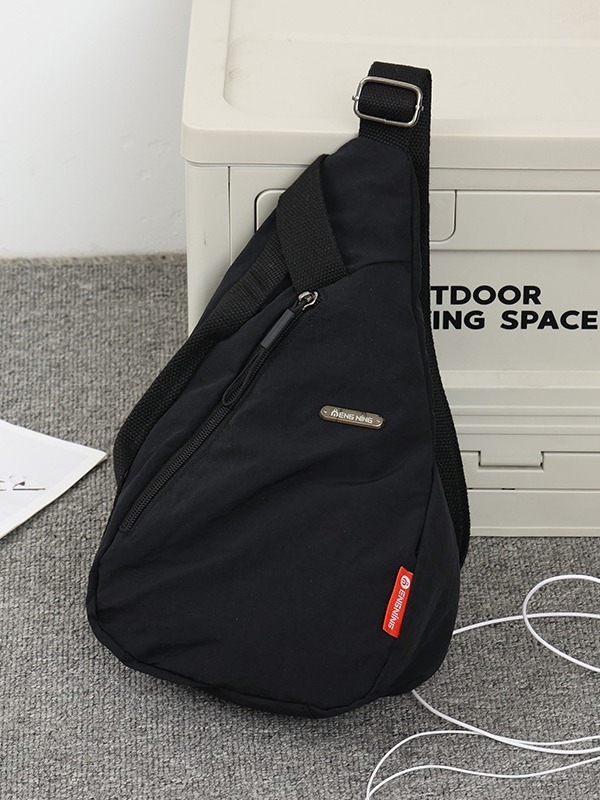 Sieviešu neilona crossbody soma — pilsētveidīga vienkāršība, rāvējslēdzējs, poliestera oderējums, iekšējie nodalījumi telefona un personas apliecības glabāšanai