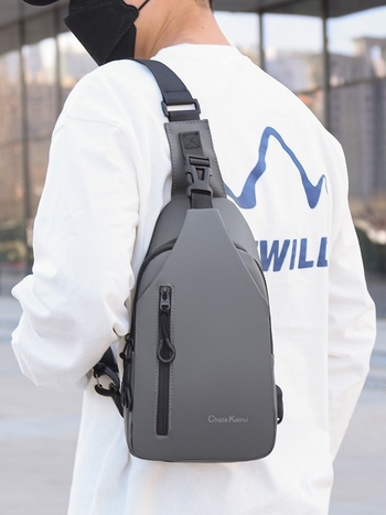 Τσάντα στήθους για άνδρες – ουδέτερο στυλ, PU υλικό, αδιάβροχη, αναπνεύουσα, για αναψυχή και ταξίδια