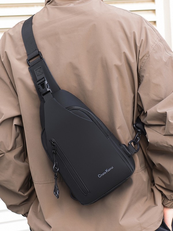 Τσάντα στήθους για άνδρες – ουδέτερο στυλ, PU υλικό, αδιάβροχη, αναπνεύουσα, για αναψυχή και ταξίδια