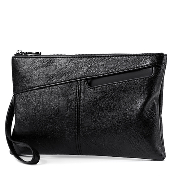 Clutch din piele pentru bărbați, călătorii de afaceri – Capacitate mare, Piele naturală, Impermeabil, Model monocrom (Stil: Călătorie în afaceri; Material: Piele naturală; Funcție: Impermeabil; Model: Monocrom)
