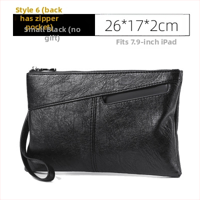Clutch din piele pentru bărbați, călătorii de afaceri – Capacitate mare, Piele naturală, Impermeabil, Model monocrom (Stil: Călătorie în afaceri; Material: Piele naturală; Funcție: Impermeabil; Model: Monocrom)