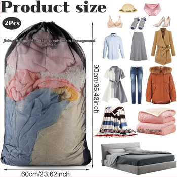 Traukiamas skalbinių maišelis su virve — poliesteris, prekės ženklas New Hundred, modernus minimalistinis stilius, išleistas 2015 m. rudens, neimportuotas.