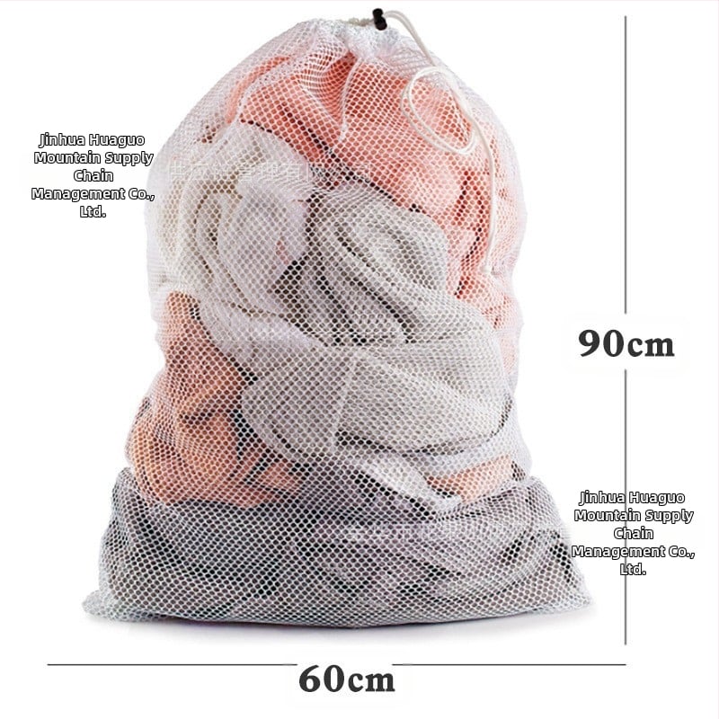 Traukiamas skalbinių maišelis su virve — poliesteris, prekės ženklas New Hundred, modernus minimalistinis stilius, išleistas 2015 m. rudens, neimportuotas.