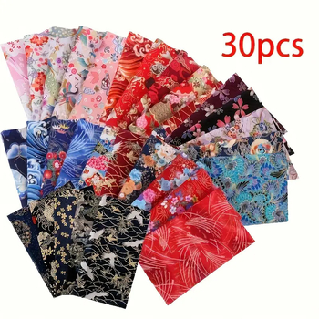 Японски стил тъкана плат за DIY кръпкова изработка — 30% полиестер, 70% памук; боядисано по прежда; за облекло и индустриална употреба; четири сезона