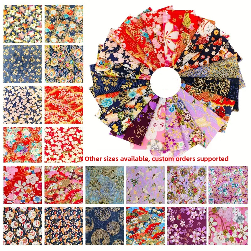 Японски стил тъкана плат за DIY кръпкова изработка — 30% полиестер, 70% памук; боядисано по прежда; за облекло и индустриална употреба; четири сезона