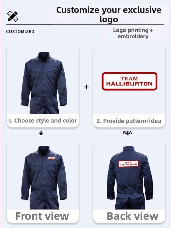 Мъжки едночастни работни гащеризони, 100% полиестер, влагоотводящи, за фабричен цех, пролет–есен