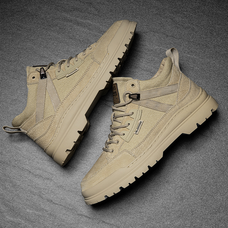 Vīriešu vidējā auguma kurpes ar bieza zole, mikrošķiedra, ziema, iekšējā gumijas zolīte