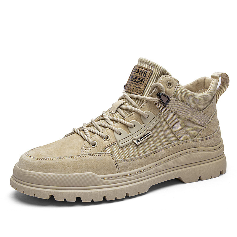 Vīriešu vidējā auguma kurpes ar bieza zole, mikrošķiedra, ziema, iekšējā gumijas zolīte