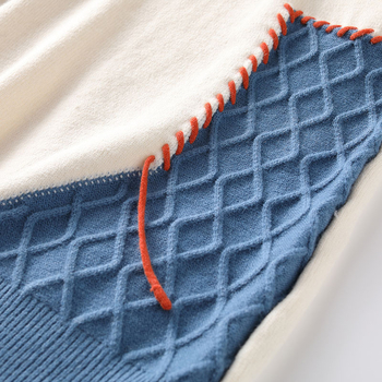 Ανδρικό πουλόβερ με στρογγυλό λαιμό – παχύ πλέξιμο, μακριά μανίκια, χαλαρή γραμμή, πολυεστερικό ύφασμα