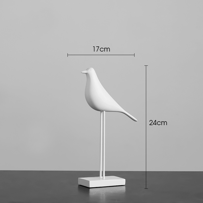Figurină de pasăre din rășină, decor modern minimalist pentru casă și birou