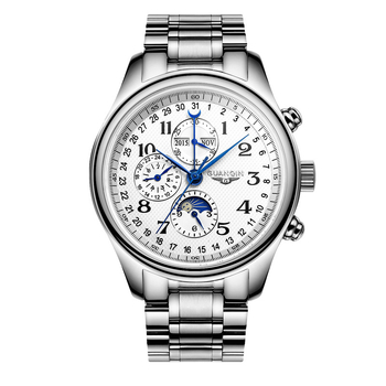 Guanqin E58 Ανδρικό ρολόι – Αυτοματικό μηχανισμός, Ανοξείδωτη κάσα και μπρασελέ, Ζαφείρι κρύσταλλο, Ημερολόγιο, Κυκλικός καντράν, Αδιάβροχο, Μοντέλο GJ16011