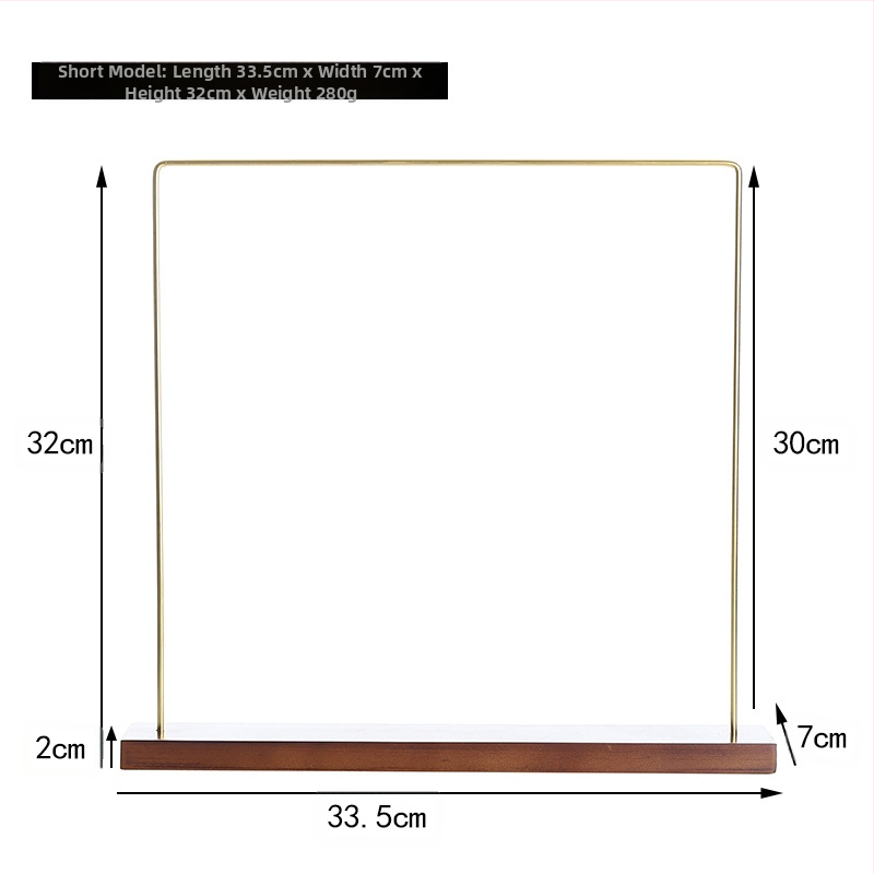 Μονόστρωτο ράφι επίδειξης κολιέ από ξύλο και μέταλλο – στυλ Art Wind, οικιακός οργανωτής κοσμημάτων