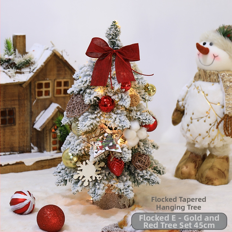 Mini floketu Kalėdų eglutės stalo dekoracijos, šiaurietiško stiliaus, PVC medžiaga, prekinis ženklas Hao guan, kategorija: Kalėdų eglutė, IP leidimas: Ne