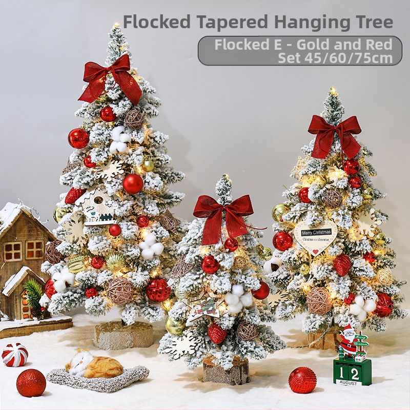 Mini floketu Kalėdų eglutės stalo dekoracijos, šiaurietiško stiliaus, PVC medžiaga, prekinis ženklas Hao guan, kategorija: Kalėdų eglutė, IP leidimas: Ne