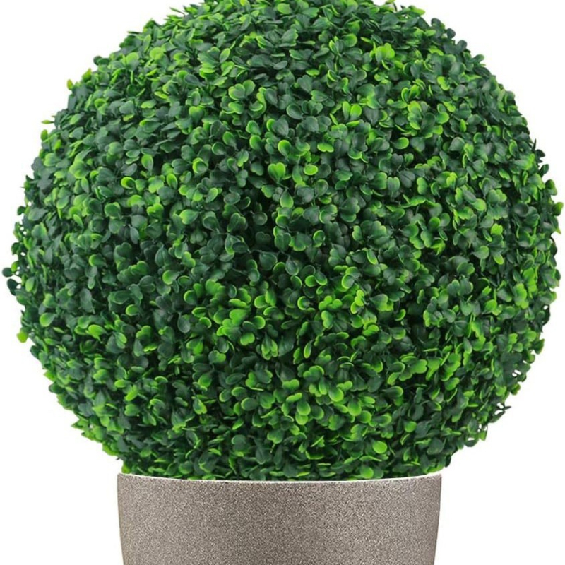 Yuqi Műanyag lógó gömb eukaliptusszal és milán fűvel, PVC, öntvény; Modell 2025073101, dekor beltérre és kültérre