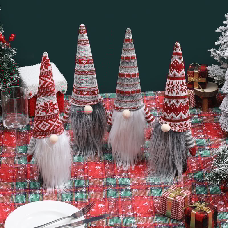 Kalėdinis megztas buteliuko dangtelis, Europos stilius — poliesteris, pakuotė: OPP maišelis, prekė Qianhong Gift, tinkamas Kalėdoms, tarptautinis eksportas: Taip