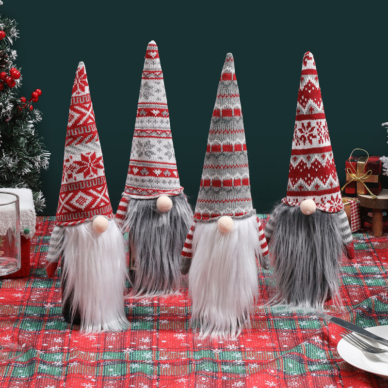 Kalėdinis megztas buteliuko dangtelis, Europos stilius — poliesteris, pakuotė: OPP maišelis, prekė Qianhong Gift, tinkamas Kalėdoms, tarptautinis eksportas: Taip