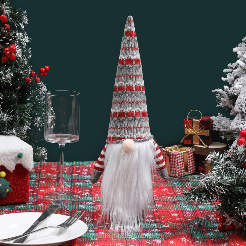 Kalėdinis megztas buteliuko dangtelis, Europos stilius — poliesteris, pakuotė: OPP maišelis, prekė Qianhong Gift, tinkamas Kalėdoms, tarptautinis eksportas: Taip