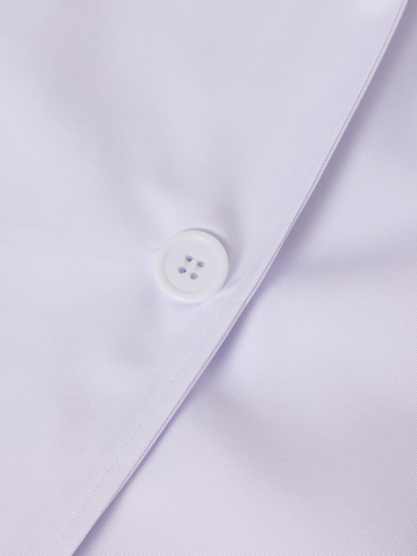 Медицински бял халат за лекари и зъболекари, дълги ръкави, яка тип ла-пел, еднотипен модел, 95% полиестер, влагоотводящ