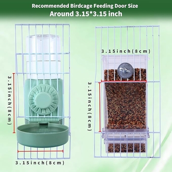 No Mess Bird Feeder Cage Water Dispenser, Cockatiel Cage Accessories, ABS материал, Zhejiang произход, автоматично хранене, комплект 100 бр