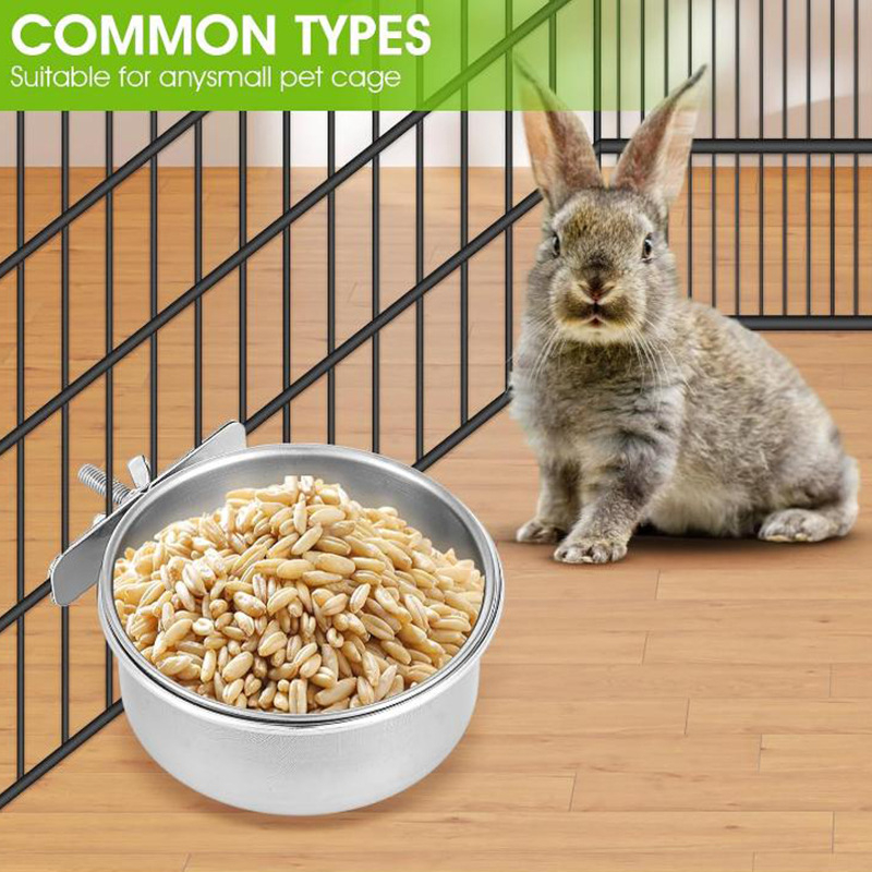 Σετ τροφοδοσίας πτηνών — μπολ φαγητού και νερού από ανοξείδωτο ατσάλι για πουλιά, είδος: πουλί, ηλικία: ενήλικος, εισαγωγή: όχι