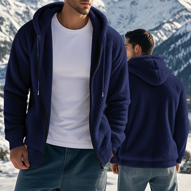 Kapucňový fleece kabát z fleecu, 96% polyester; priedušný, vetruodolný; odvádza vlhkosť; zips; patchové vrecká.