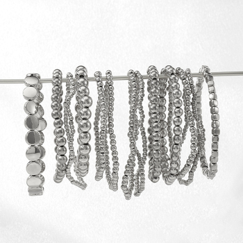 Set narukvica za žene, elastične, geometrijski uzorci od smole, elektroplatirane, 13 komada