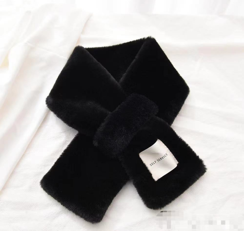 Női műszőrme sál, téli meleg, koreai stílus, keresztezett kendő, eredeti dizájn, warp szövés, kézzel készített