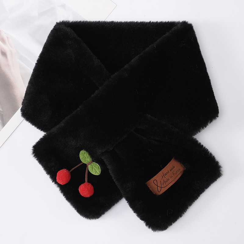 Női műszőrme sál, téli meleg, koreai stílus, keresztezett kendő, eredeti dizájn, warp szövés, kézzel készített