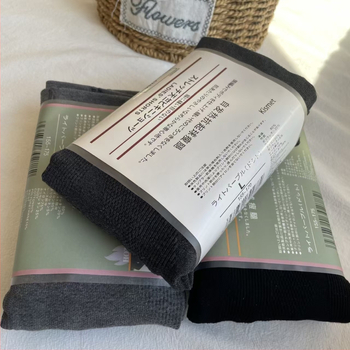 Legíny z bavlny s japonským štýlom, vertikálne pruhy, samoohrev, ľahká kompresia, anti-pilling, tvarovanie