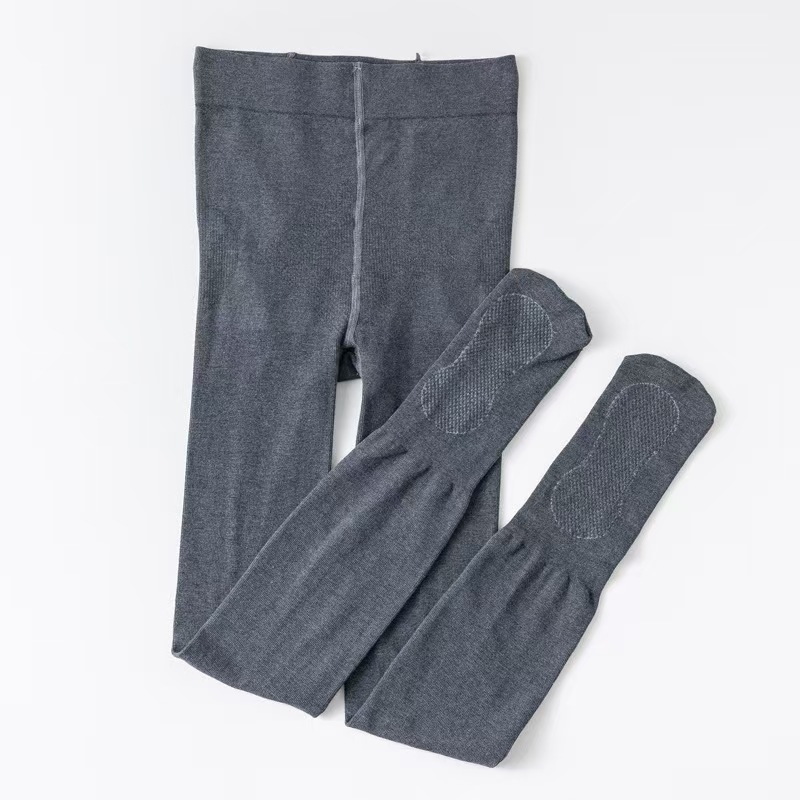 Legíny z bavlny s japonským štýlom, vertikálne pruhy, samoohrev, ľahká kompresia, anti-pilling, tvarovanie