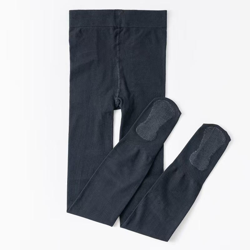 Legíny z bavlny s japonským štýlom, vertikálne pruhy, samoohrev, ľahká kompresia, anti-pilling, tvarovanie