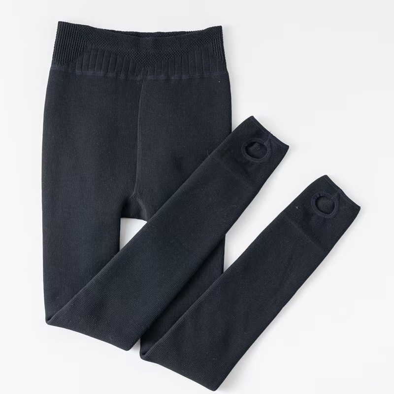 Legíny z bavlny s japonským štýlom, vertikálne pruhy, samoohrev, ľahká kompresia, anti-pilling, tvarovanie