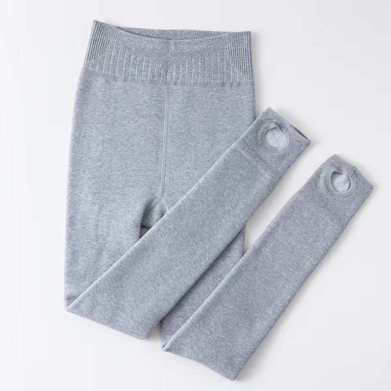 Legíny z bavlny s japonským štýlom, vertikálne pruhy, samoohrev, ľahká kompresia, anti-pilling, tvarovanie