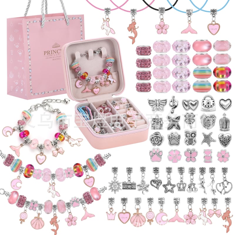 DIY set za narukvicu – perle od legure, elektroplatirani završni sloj, za djecu, stil životinja/zodijak
