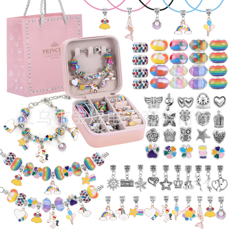 DIY set za narukvicu – perle od legure, elektroplatirani završni sloj, za djecu, stil životinja/zodijak