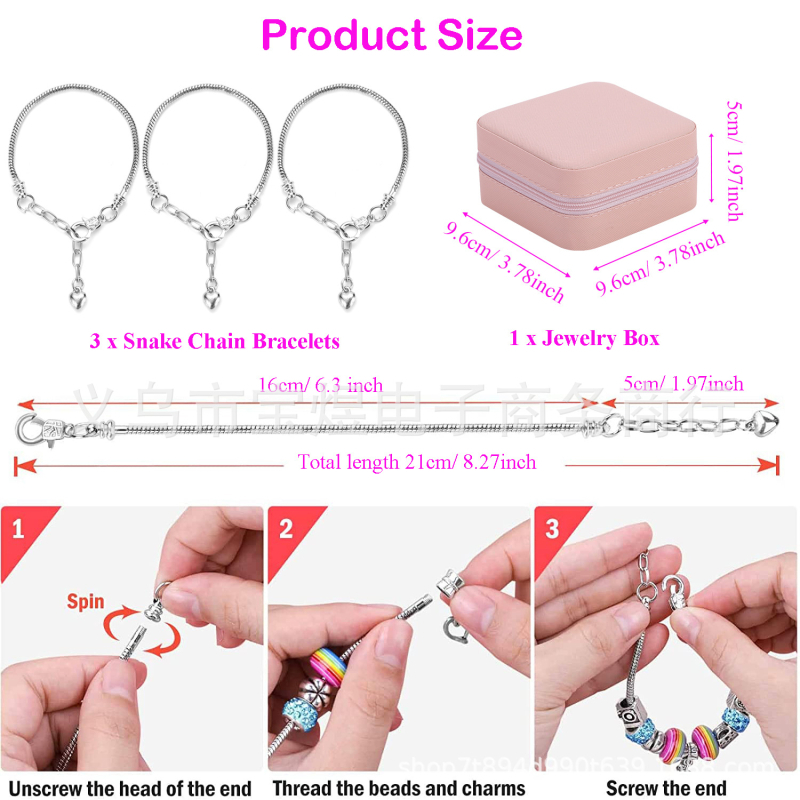 DIY set za narukvicu – perle od legure, elektroplatirani završni sloj, za djecu, stil životinja/zodijak
