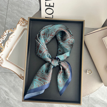Kvadrati šal od 100% svile, ravna tkanina, elegantan proljetni dodatak