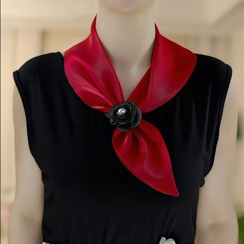 Fülkendő poliészter hálós anyagból virágos díszítéssel – eredeti dizájn, közepes hosszúságú, nyárra