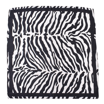 Șal pătrat din mătase artificială cu imprimeu zebra – uscare rapidă, pentru toate anotimpurile, origine Yiwu