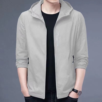 Férfi kapucnis UV-védő dzseki, ultra vékony, corduroy külső, nyúl szőrös bélés, gyors száradás