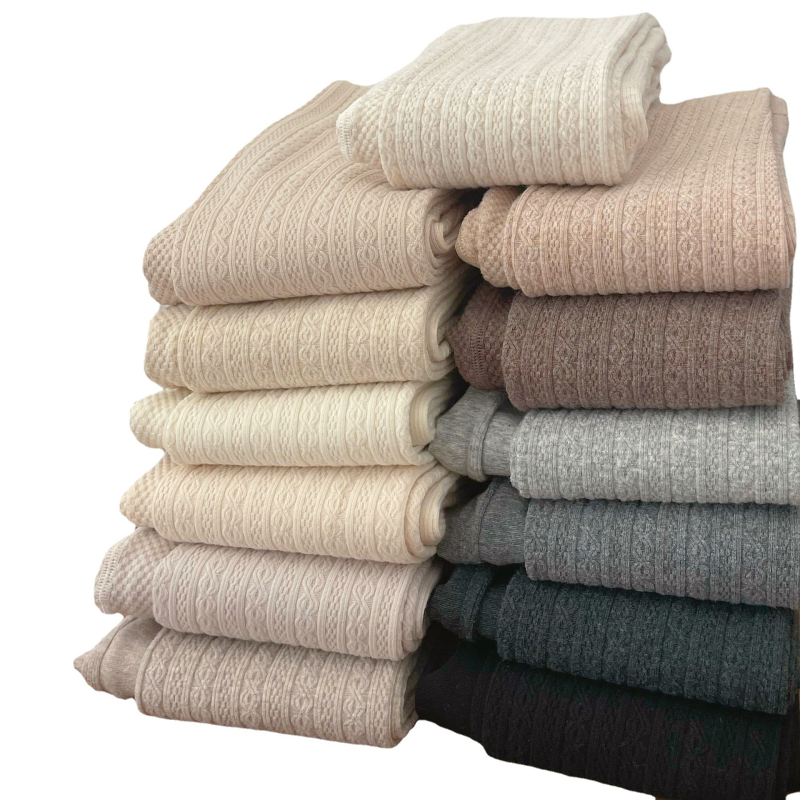 Dresuri din bumbac cu model vertical în 8, 600D țesătură groasă, modelare și ridicare a feselor, anti‑frecare, cu picioare