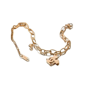 Narukvica s mišom, dizajn crtani, titan čelik, elektroplatiranje, ženski ručni nakit