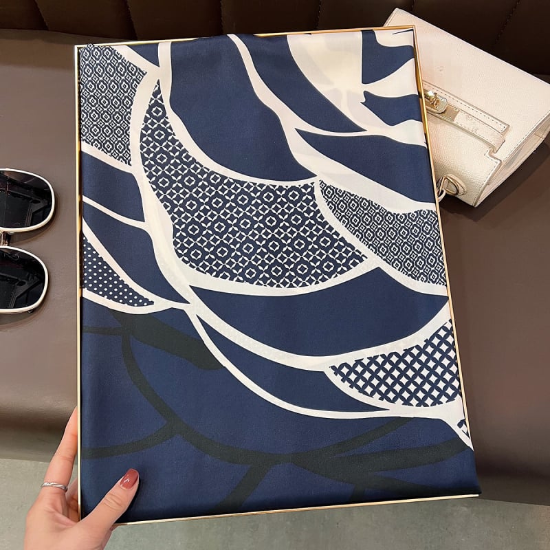 Dvostrano twill poliester šal, proljeće 2025, podrijetlo Zhejiang, warp pletenje, minimalistički stil