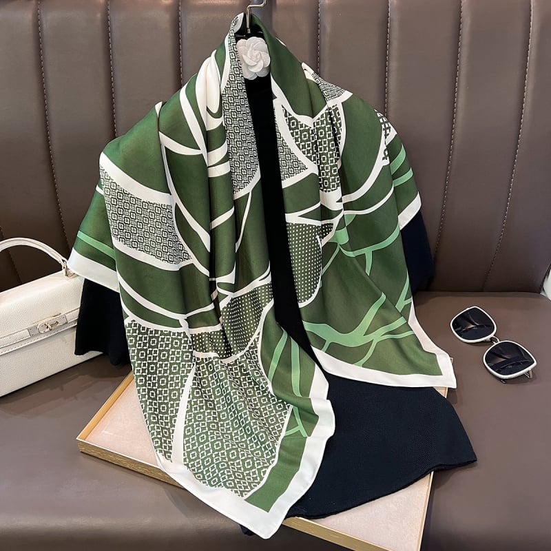 Dvostrano twill poliester šal, proljeće 2025, podrijetlo Zhejiang, warp pletenje, minimalistički stil
