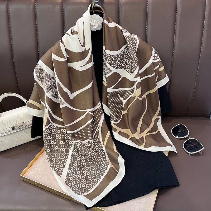 Dvostrano twill poliester šal, proljeće 2025, podrijetlo Zhejiang, warp pletenje, minimalistički stil