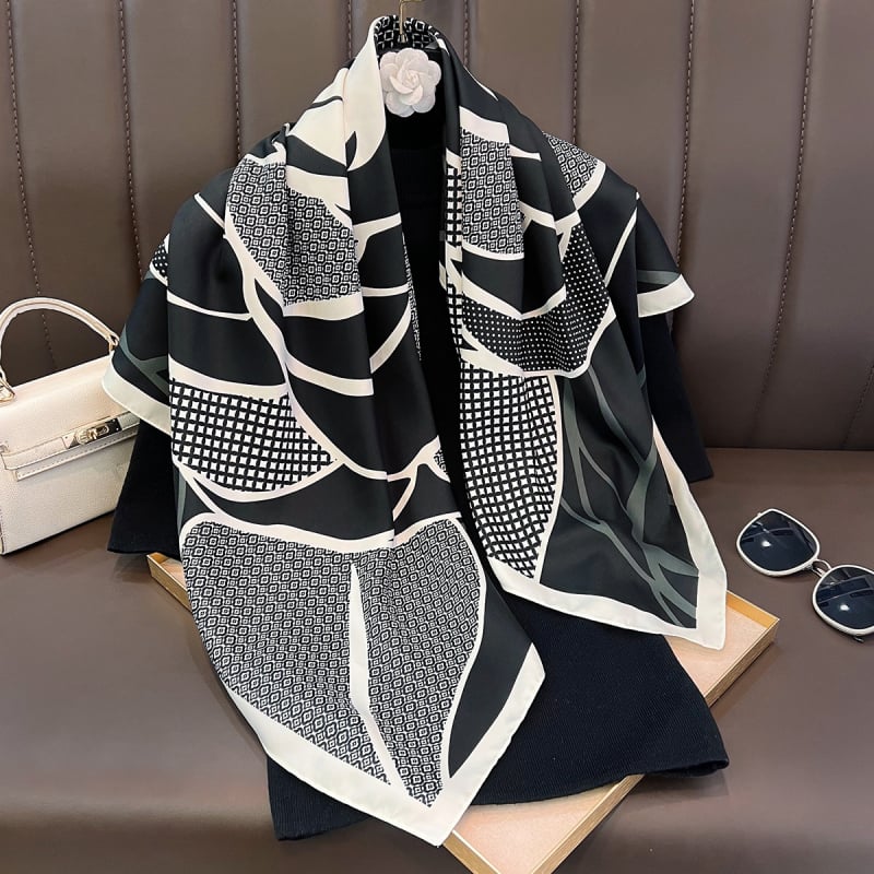 Dvostrano twill poliester šal, proljeće 2025, podrijetlo Zhejiang, warp pletenje, minimalistički stil