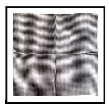 Šal od svile s uzorkom pied-de-poule, mali kvadratić, ravno tkanje, 100% svila, za žene