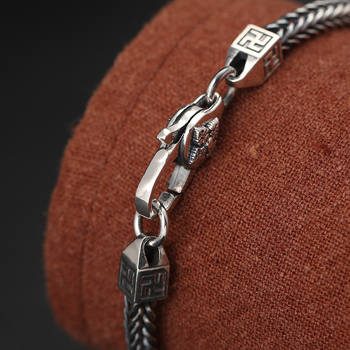 Rich deer 925 sterling srebrna unisex narukvica